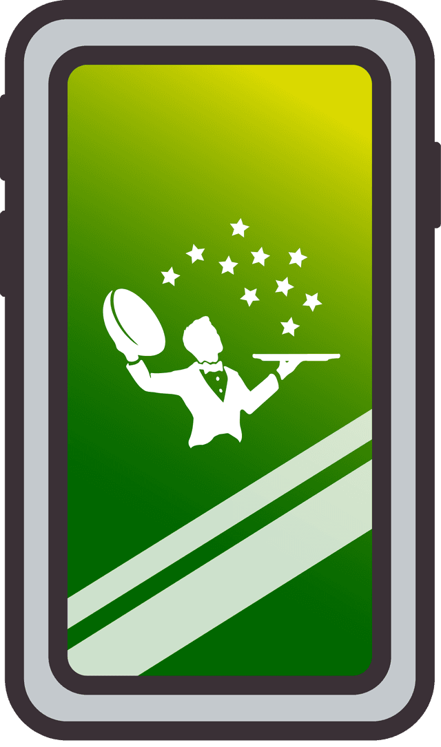 illustration of a smartphone with the lettuce entertain you company logo
